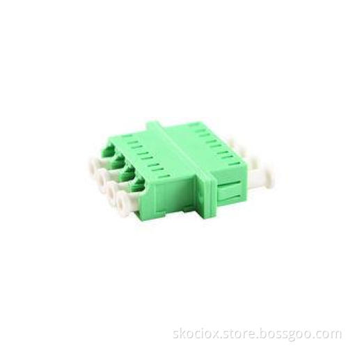 LC / APC Single Mode Quad Fiber Optic Adapter , 4 Channel A